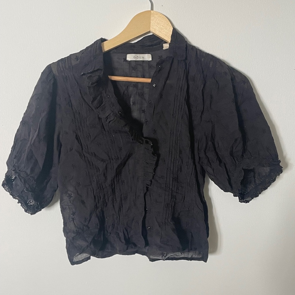 Doen Bird Top in Black